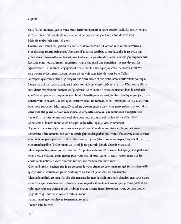 Sophie Calle6_Cuídese mucho_la carta